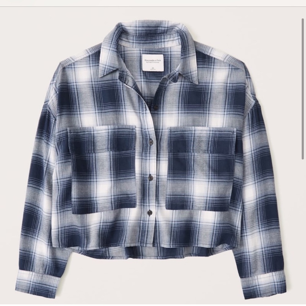 Abercrombie blue flannel